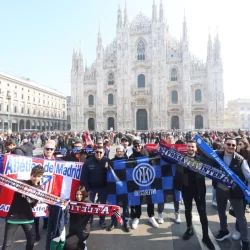 Inter-Atletico, i tifosi si erano incontrati in Piazza Duomo prima della gara