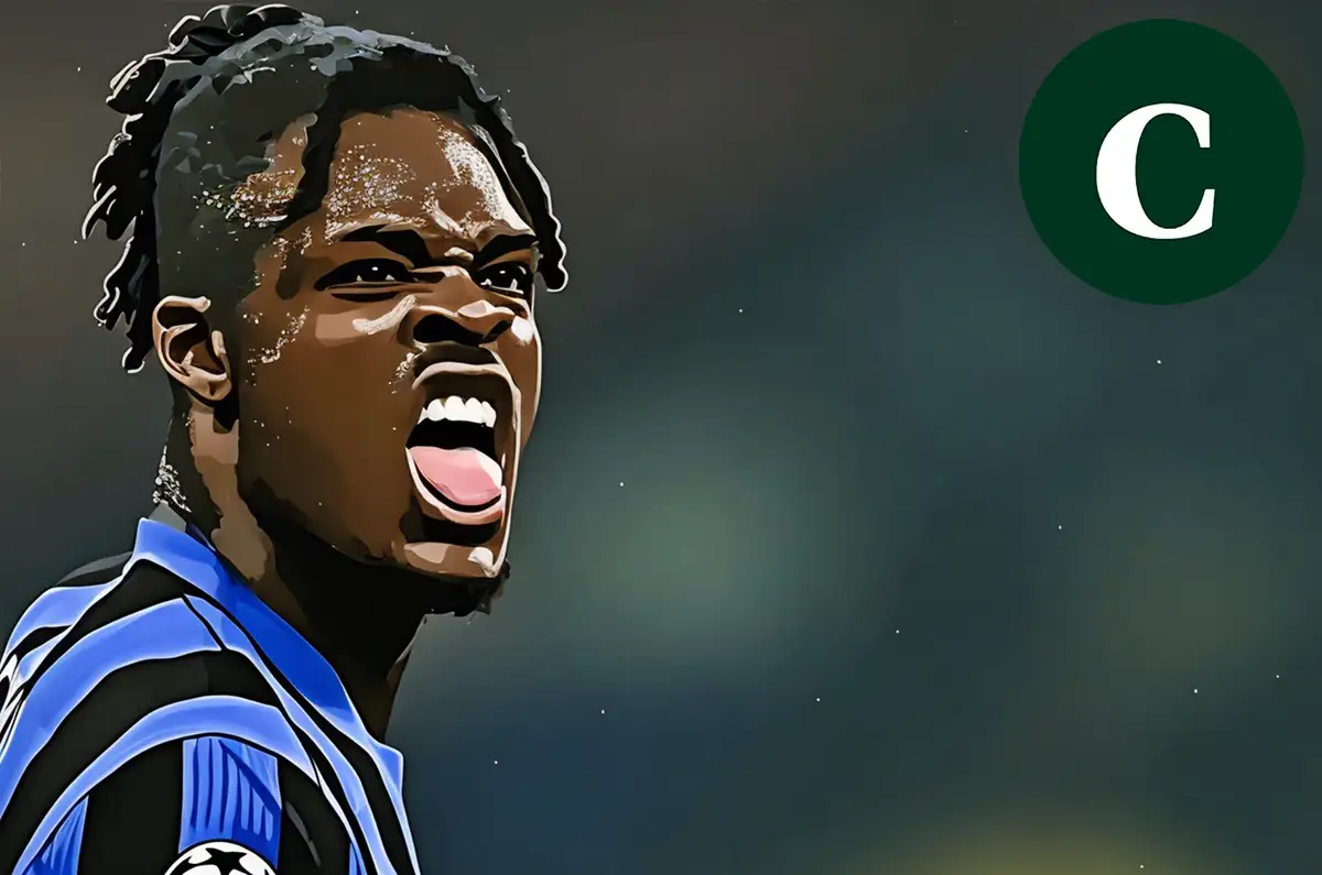 Bisseck autore del gol del vantaggio dell'Inter contro la Lazio