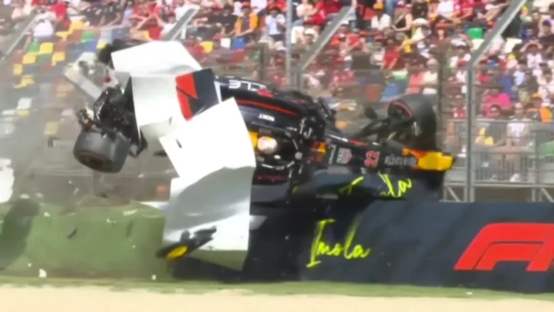 Yuki Tsunoda protagonista di un brutto incidente a Imola, da cui fortunatamente è uscito illeso (mentre è andata distrutta la Red Bull)